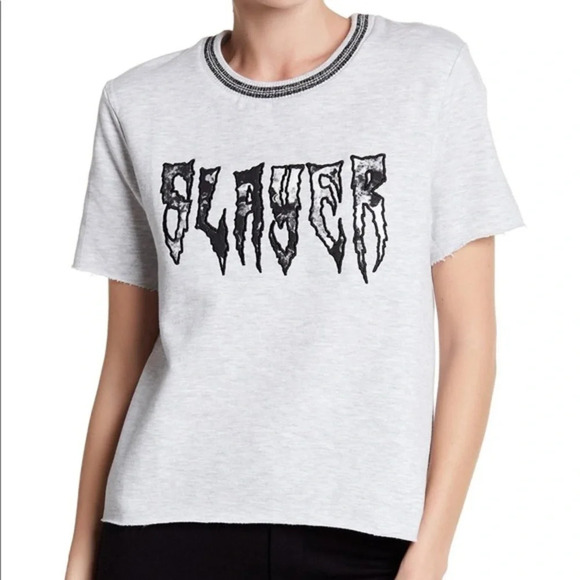 Eleven Paris Tops - ELEVENPARIS - Slayer Short Sleeve Knit Tee, Med